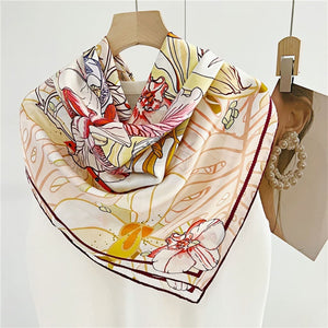 MaraSilk Pure Mulberry Silk Scarf - Square Crepe Satin MS458