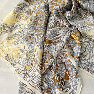 MaraSilk Pure Mulberry Silk Scarf - Square Crepe Satin MS458