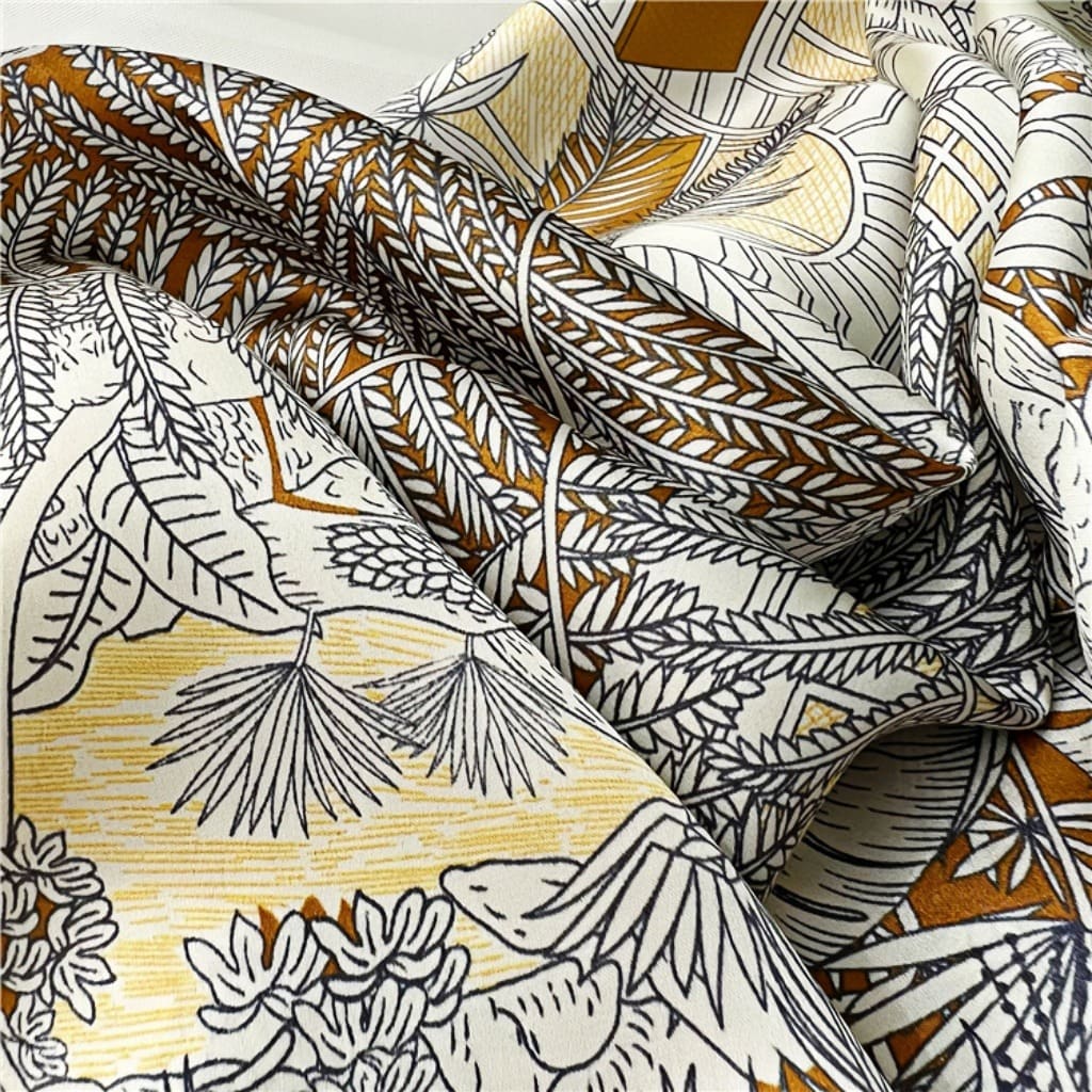 MaraSilk Pure Mulberry Silk Scarf - Square Crepe Satin MS458