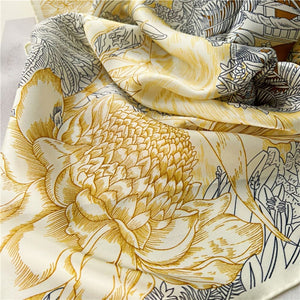 MaraSilk Pure Mulberry Silk Scarf - Square Crepe Satin MS458