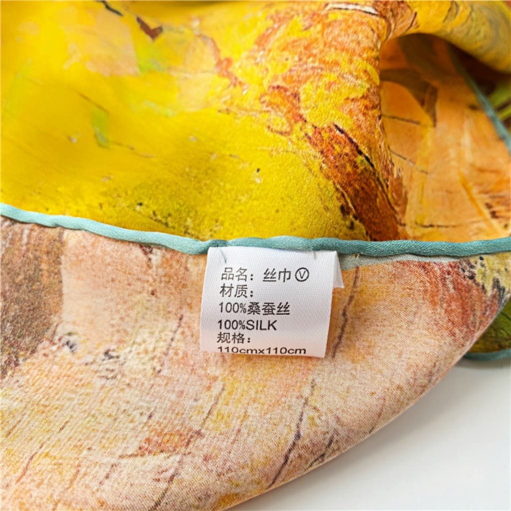 MaraSilk Pure Mulberry Silk Scarf - Square Crepe Satin MS459