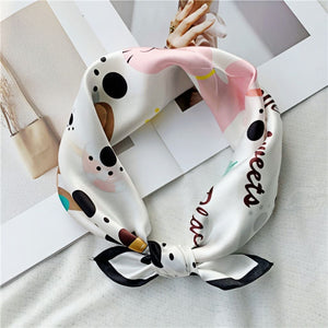 MaraSilk Pure Mulberry Silk Scarf Square Crepe Satin MS46-4