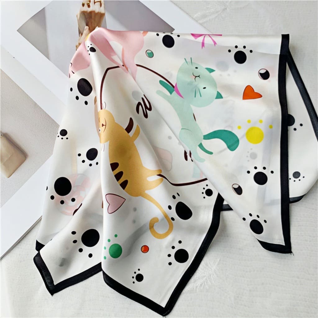 MaraSilk Pure Mulberry Silk Scarf Square Crepe Satin MS46-5