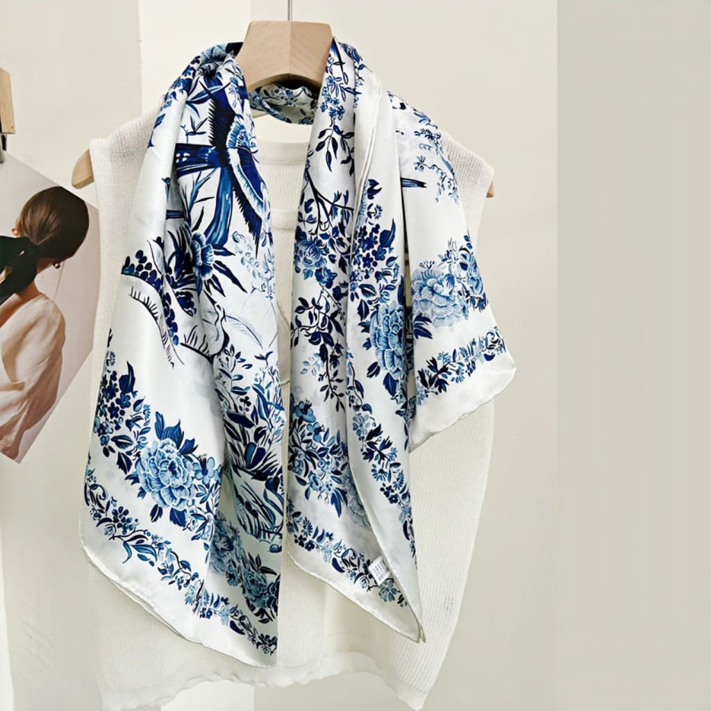 MaraSilk Pure Mulberry Silk Scarf - Square Crepe Satin MS460