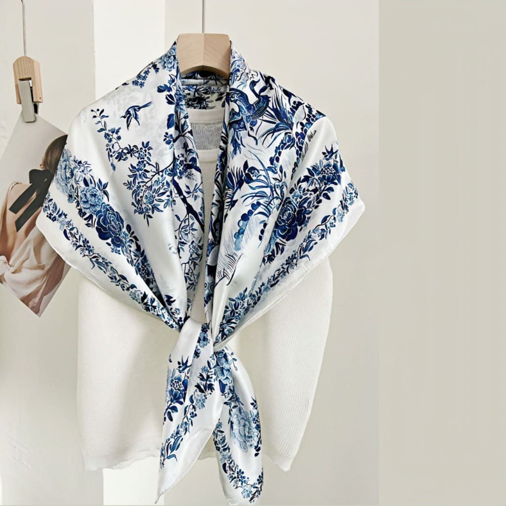 MaraSilk Pure Mulberry Silk Scarf - Square Crepe Satin MS460