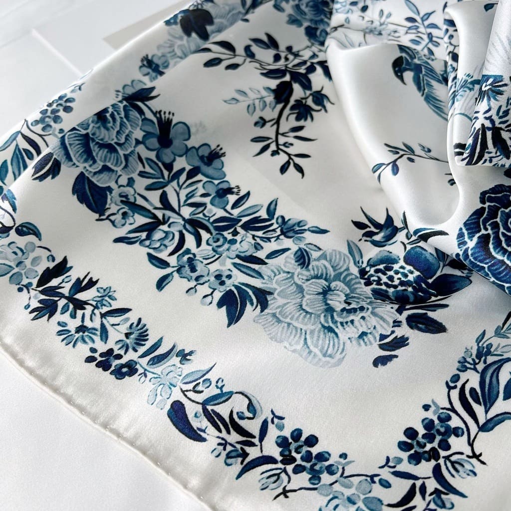 MaraSilk Pure Mulberry Silk Scarf - Square Crepe Satin MS460