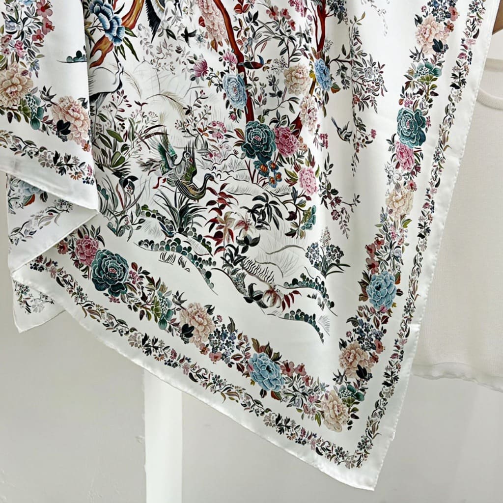 MaraSilk Pure Mulberry Silk Scarf - Square Crepe Satin MS460