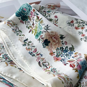 MaraSilk Pure Mulberry Silk Scarf - Square Crepe Satin MS460