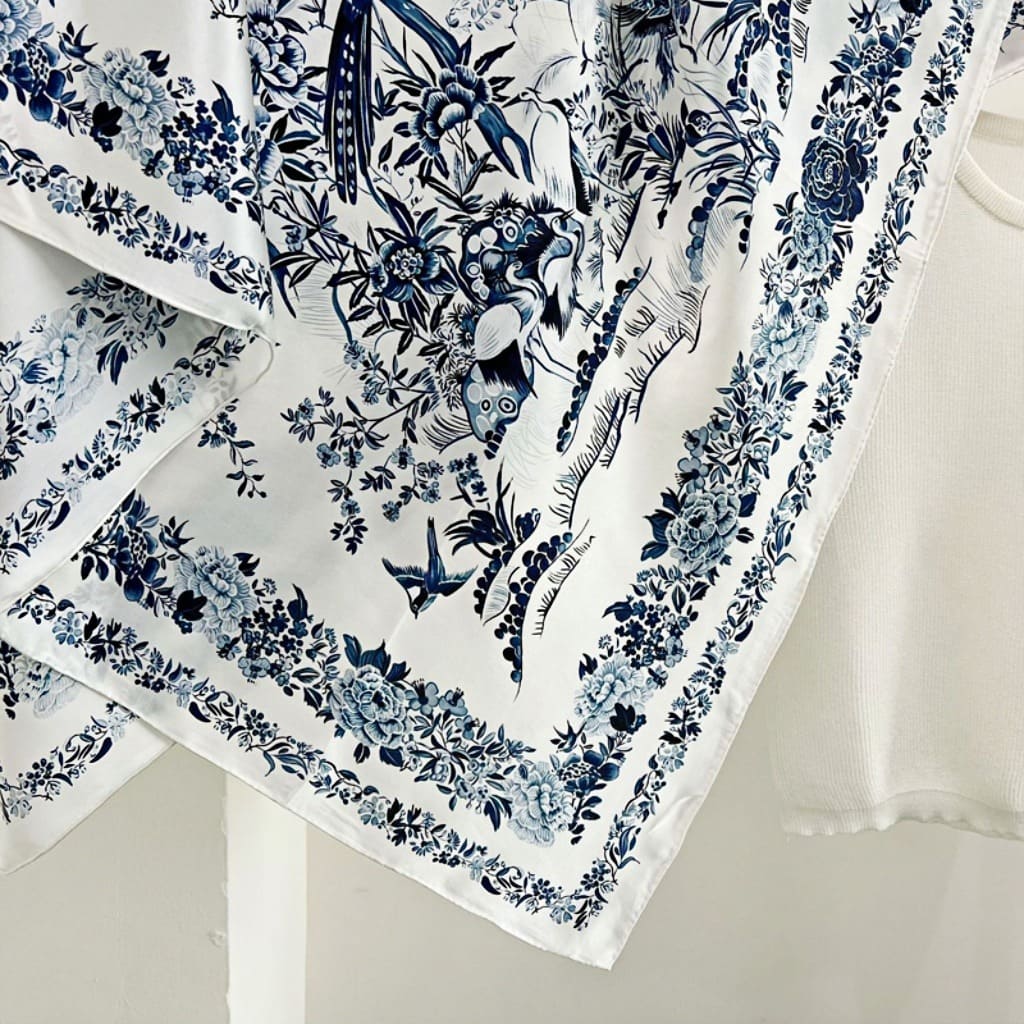 MaraSilk Pure Mulberry Silk Scarf - Square Crepe Satin MS460