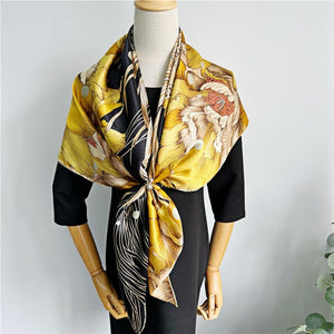 MaraSilk Pure Mulberry Silk Scarf - Square Crepe Satin MS461