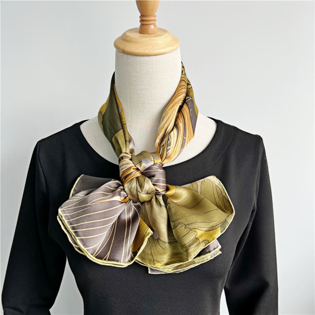 MaraSilk Pure Mulberry Silk Scarf - Square Crepe Satin MS461