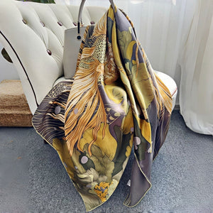 MaraSilk Pure Mulberry Silk Scarf - Square Crepe Satin MS461