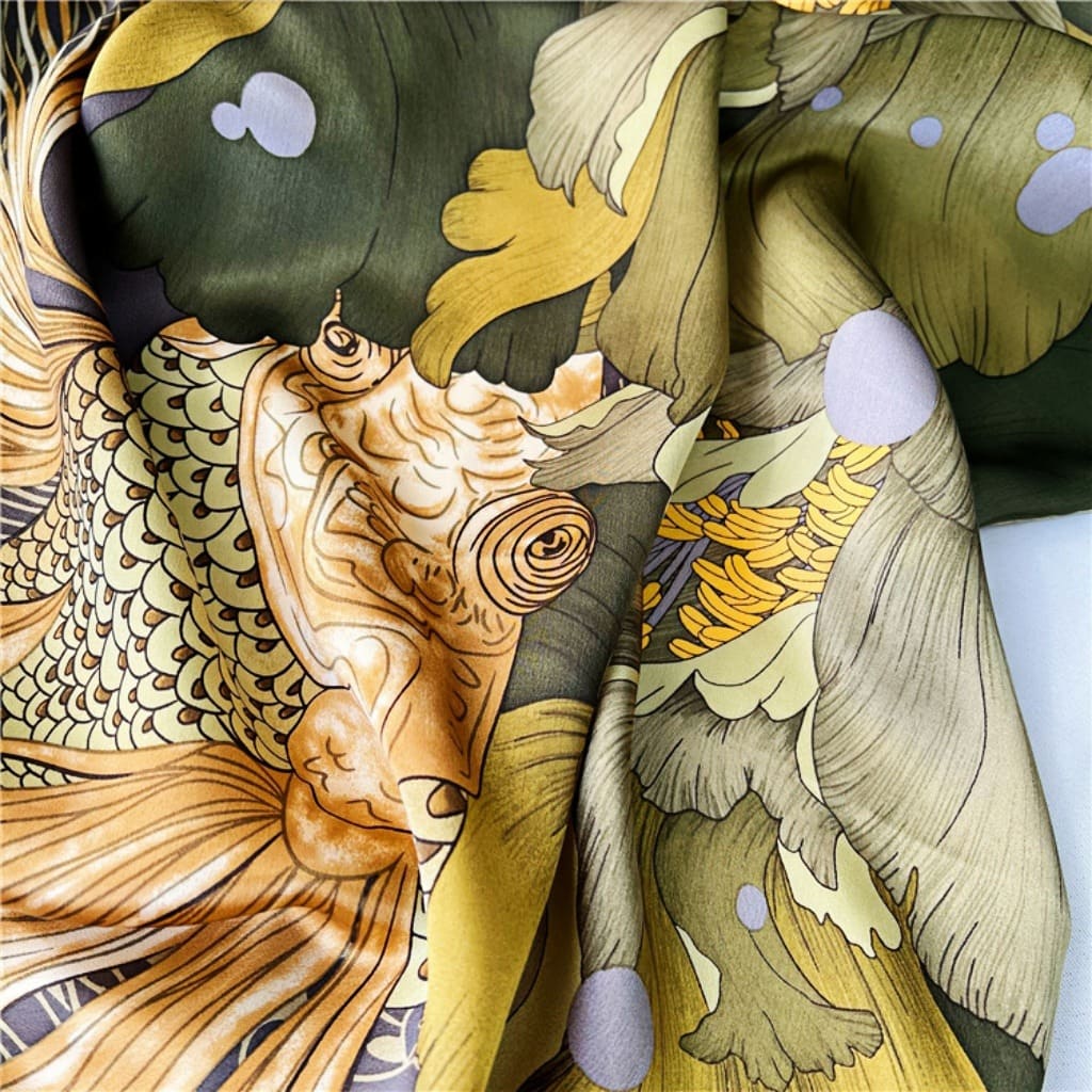 MaraSilk Pure Mulberry Silk Scarf - Square Crepe Satin MS461