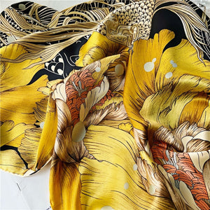 MaraSilk Pure Mulberry Silk Scarf - Square Crepe Satin MS461