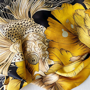 MaraSilk Pure Mulberry Silk Scarf - Square Crepe Satin MS461