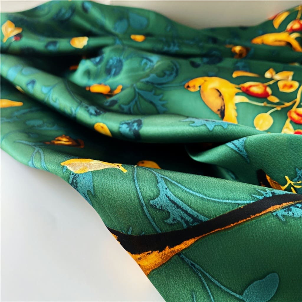 MaraSilk Pure Mulberry Silk Scarf - Square Crepe Satin MS462