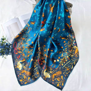 MaraSilk Pure Mulberry Silk Scarf - Square Crepe Satin MS462