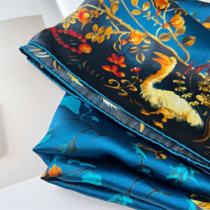MaraSilk Pure Mulberry Silk Scarf - Square Crepe Satin MS462