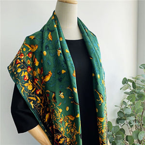 MaraSilk Pure Mulberry Silk Scarf - Square Crepe Satin MS462