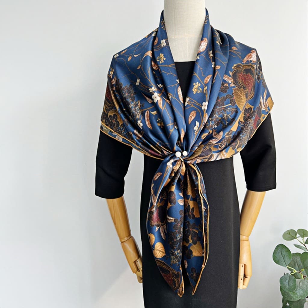 MaraSilk Pure Mulberry Silk Scarf - Square Crepe Satin MS463 41" x 41" MS46301