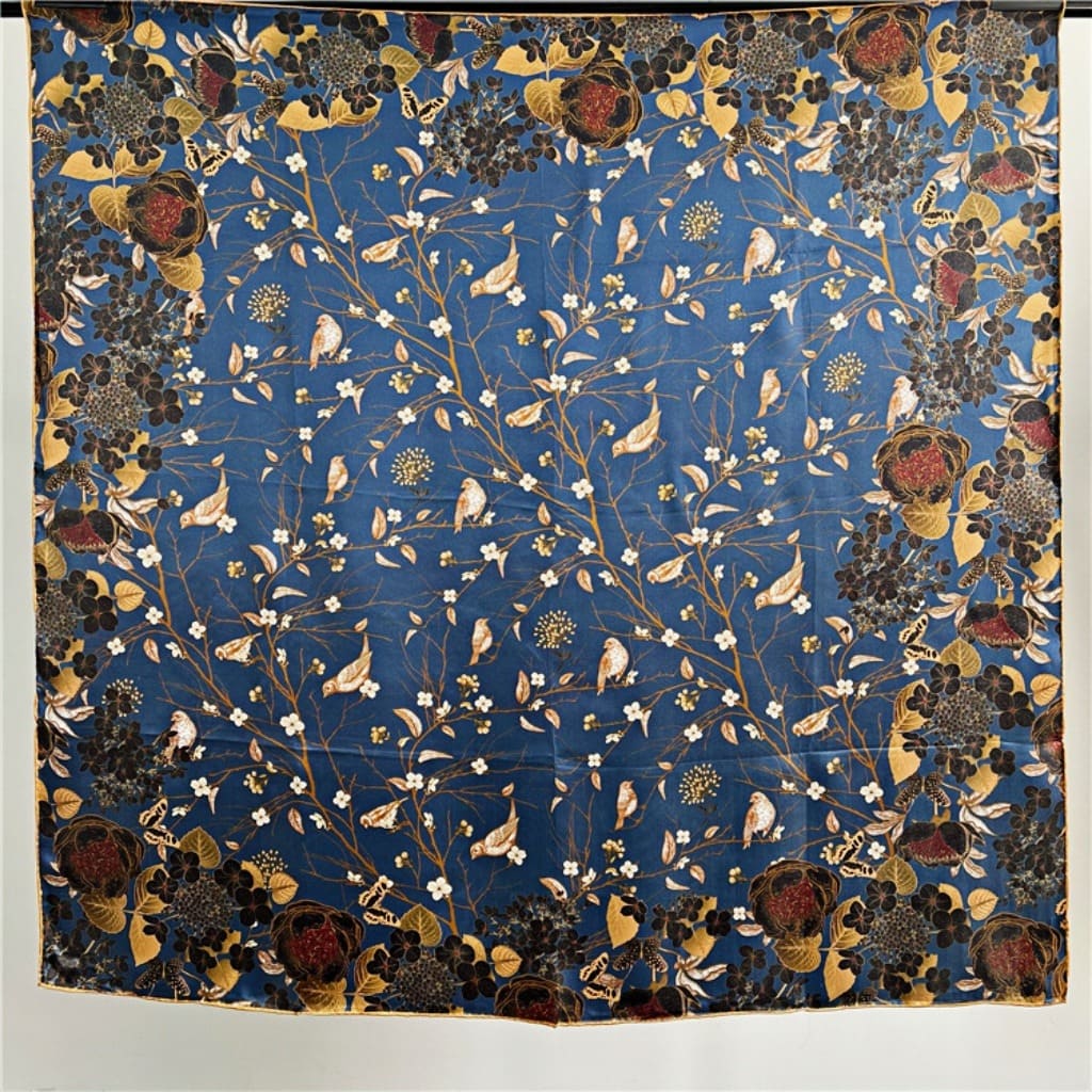 MaraSilk Pure Mulberry Silk Scarf - Square Crepe Satin MS463