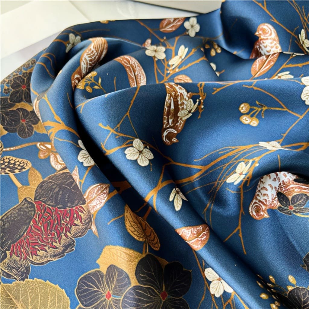 MaraSilk Pure Mulberry Silk Scarf - Square Crepe Satin MS463