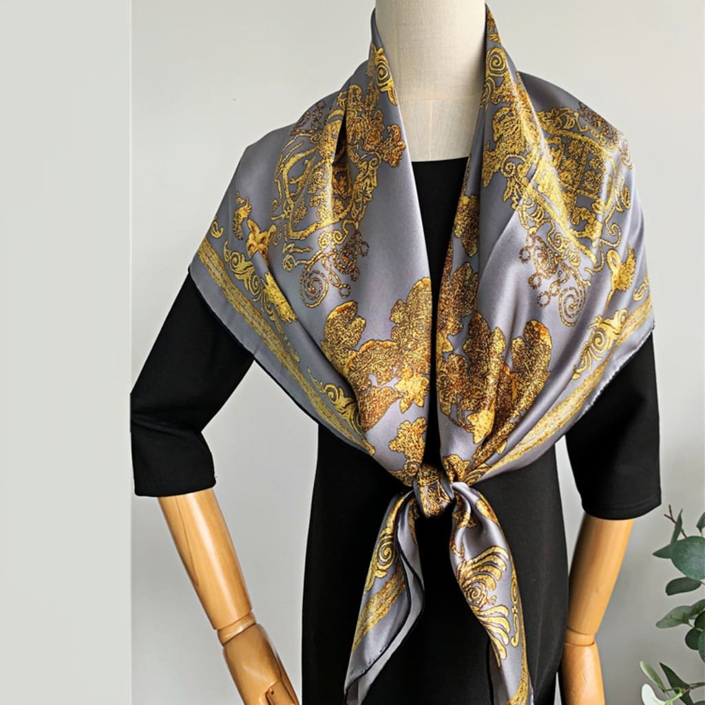 MaraSilk Pure Mulberry Silk Scarf - Square Crepe Satin MS464 41" x 41" MS46401