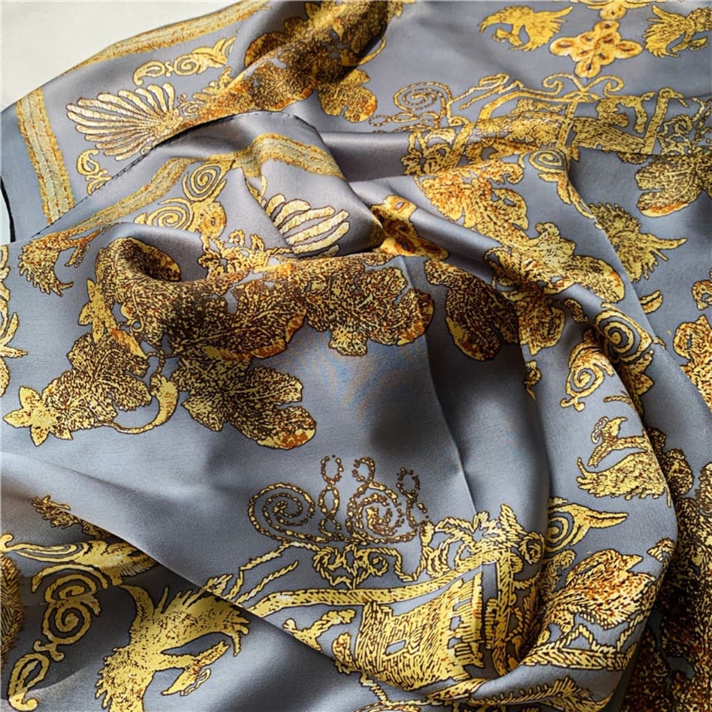 MaraSilk Pure Mulberry Silk Scarf - Square Crepe Satin MS464