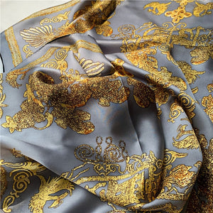 MaraSilk Pure Mulberry Silk Scarf - Square Crepe Satin MS464