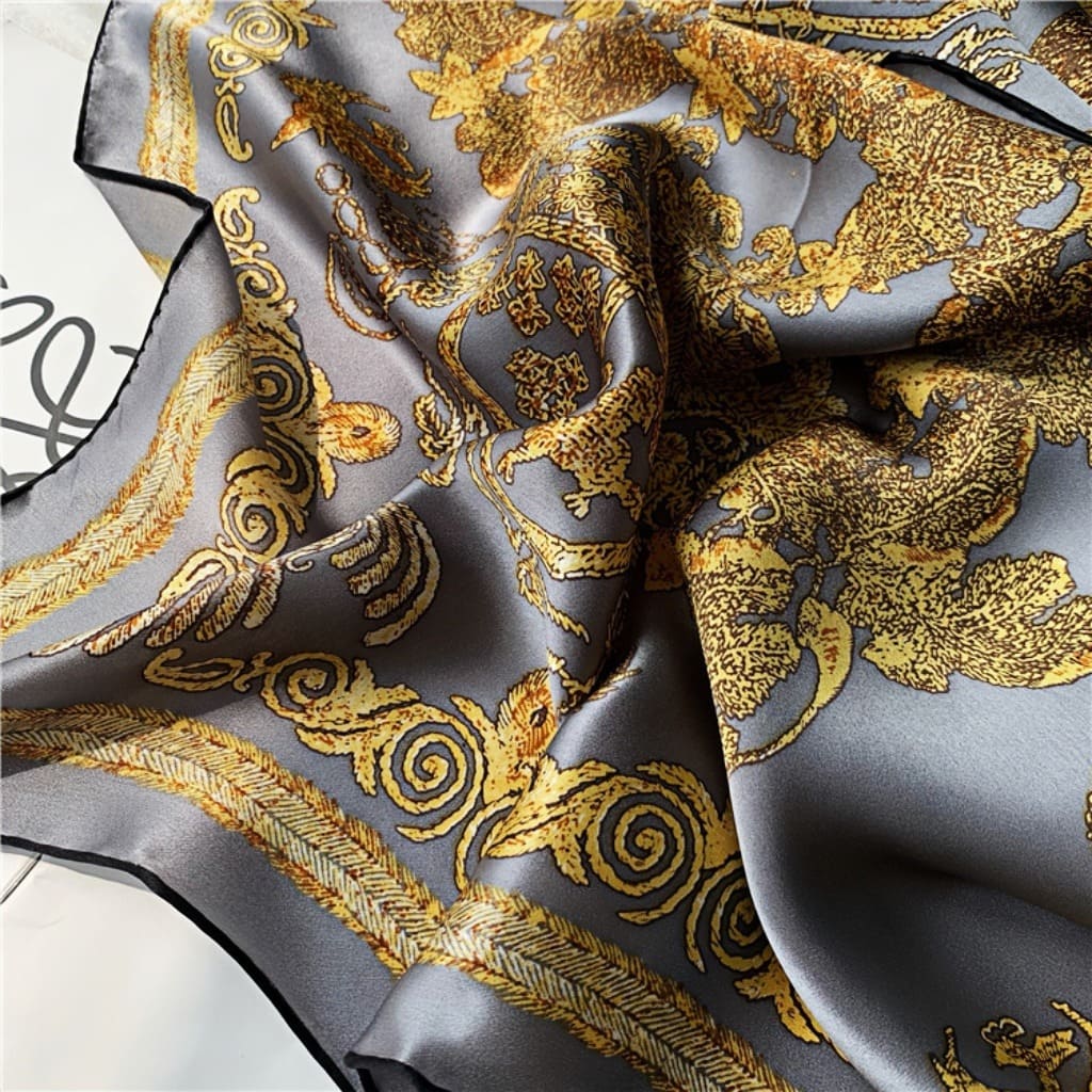 MaraSilk Pure Mulberry Silk Scarf - Square Crepe Satin MS464
