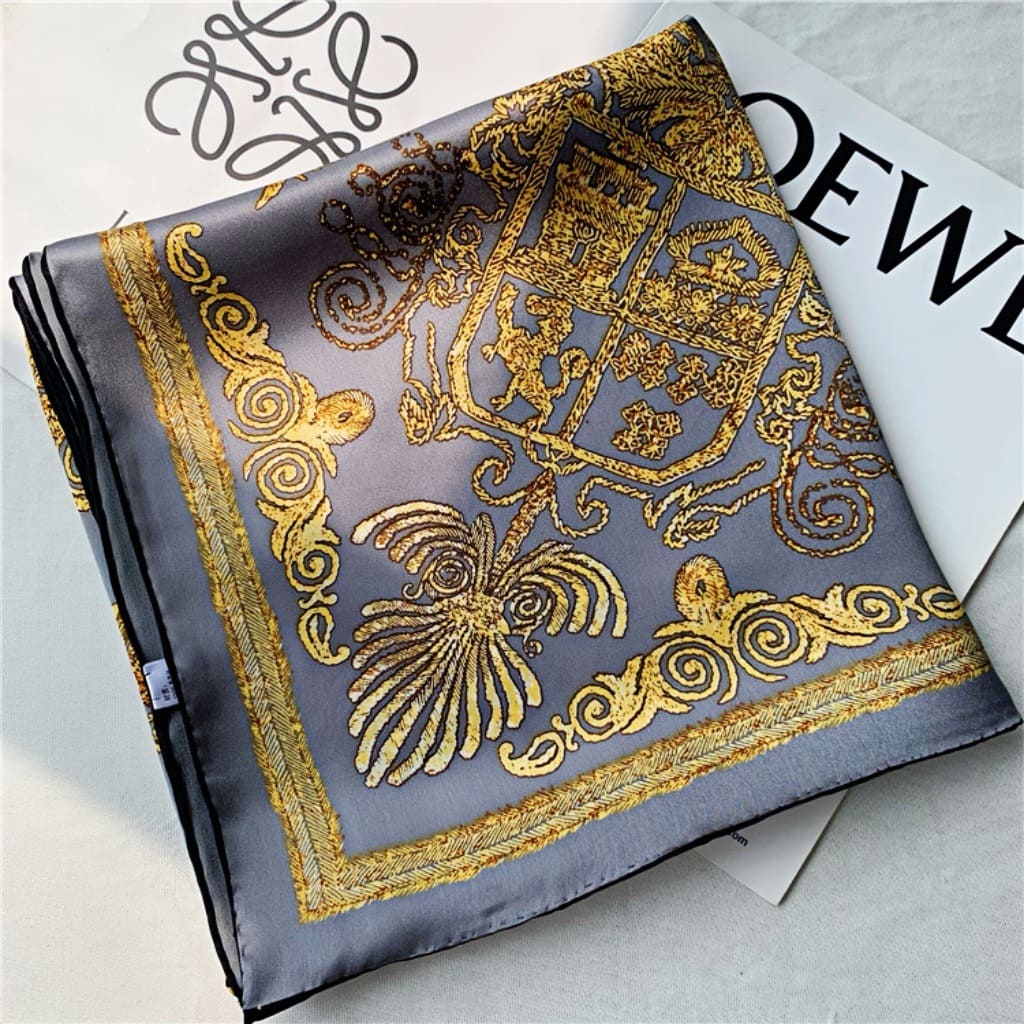 MaraSilk Pure Mulberry Silk Scarf - Square Crepe Satin MS464