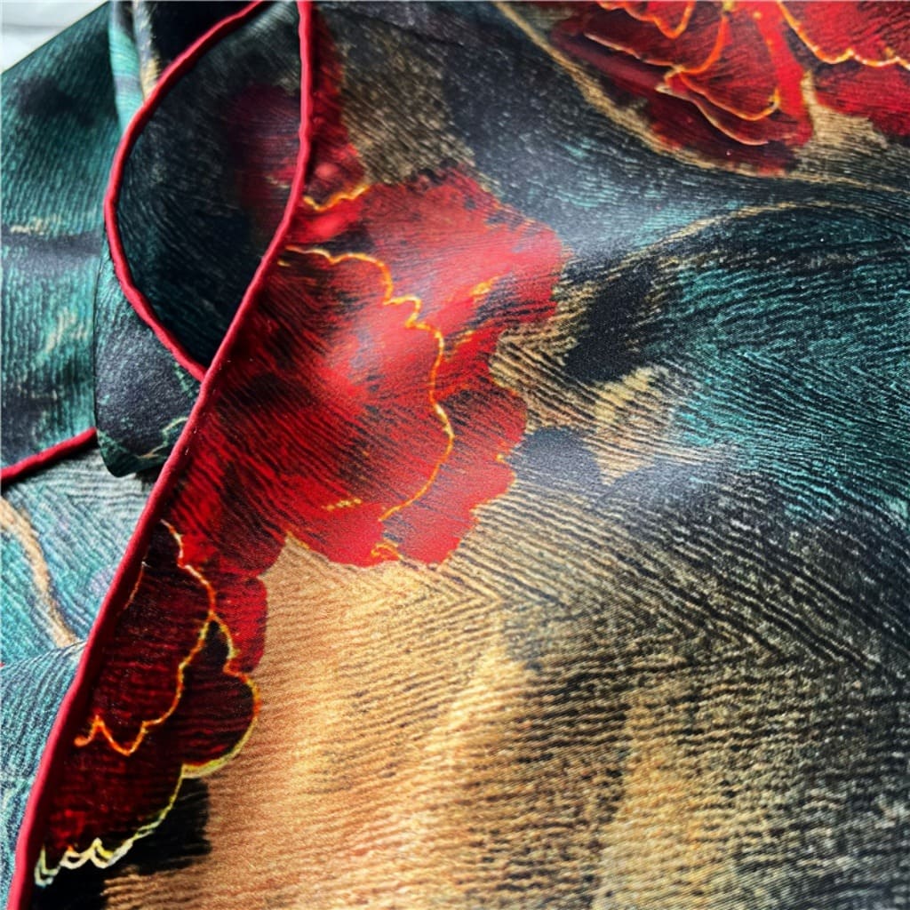 MaraSilk Pure Mulberry Silk Scarf - Square Crepe Satin MS465