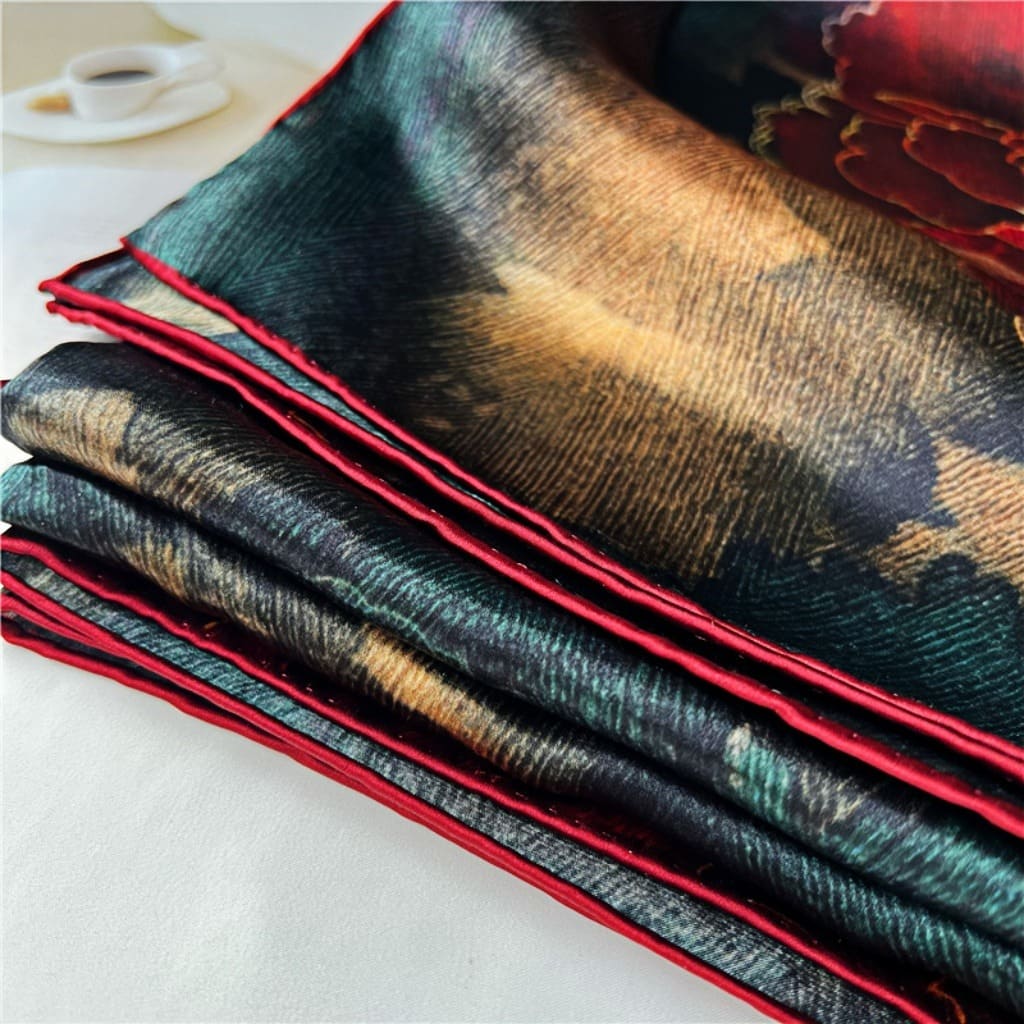 MaraSilk Pure Mulberry Silk Scarf - Square Crepe Satin MS465