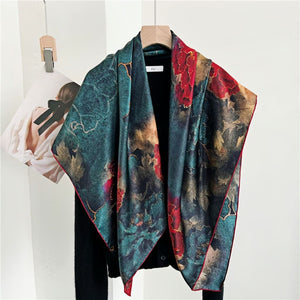 MaraSilk Pure Mulberry Silk Scarf - Square Crepe Satin MS465