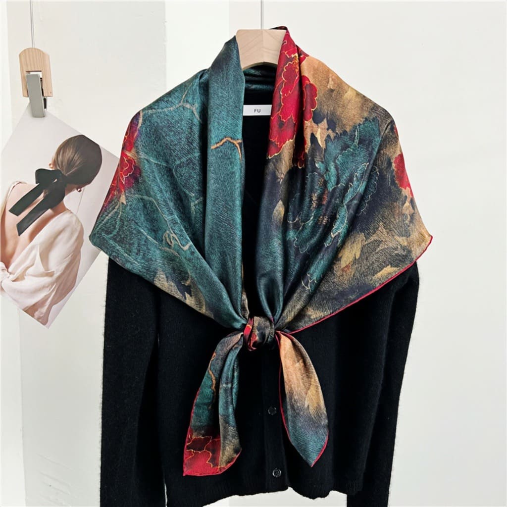 MaraSilk Pure Mulberry Silk Scarf - Square Crepe Satin MS465 41" x 41" MS46501