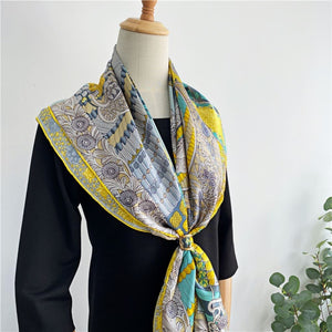 MaraSilk Pure Mulberry Silk Scarf - Square Crepe Satin MS469