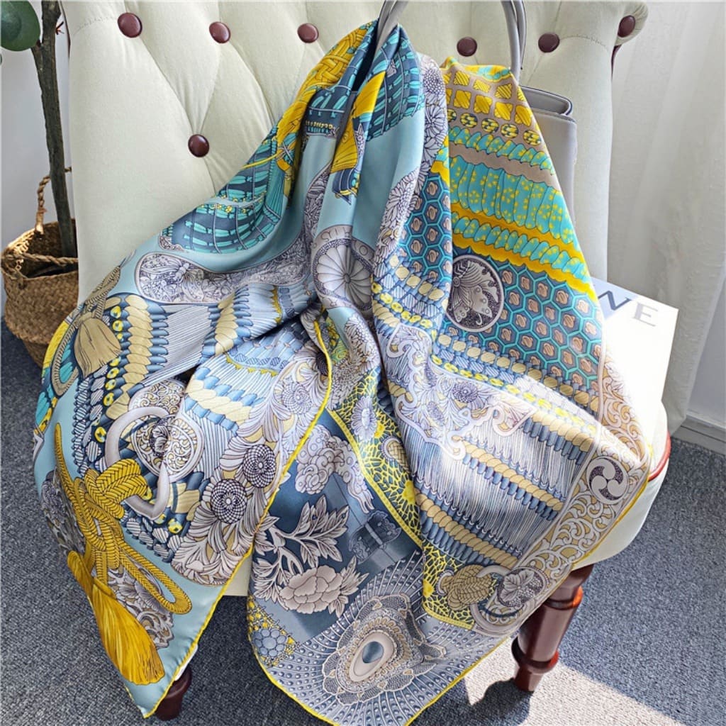 MaraSilk Pure Mulberry Silk Scarf - Square Crepe Satin MS469