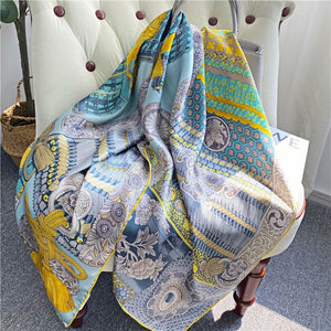 MaraSilk Pure Mulberry Silk Scarf - Square Crepe Satin MS469