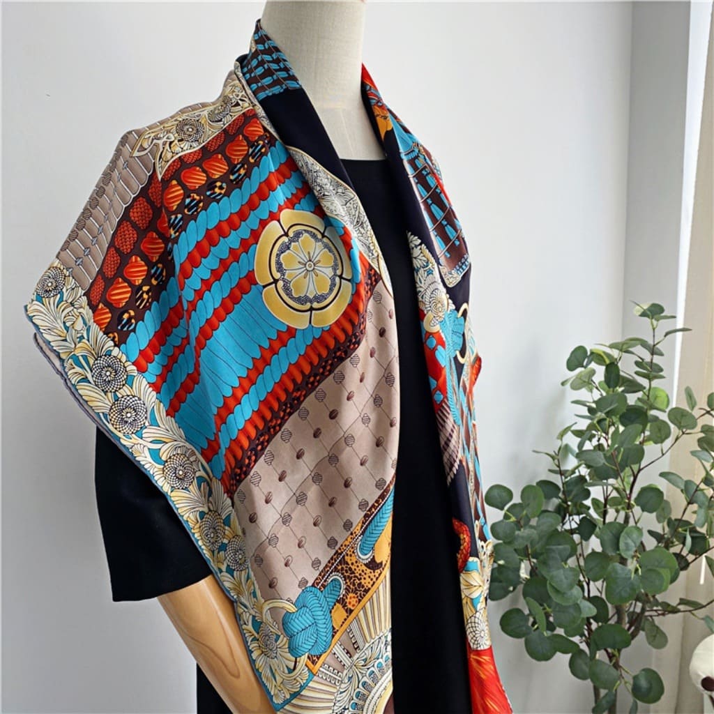 MaraSilk Pure Mulberry Silk Scarf - Square Crepe Satin MS469