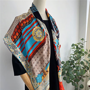 MaraSilk Pure Mulberry Silk Scarf - Square Crepe Satin MS469