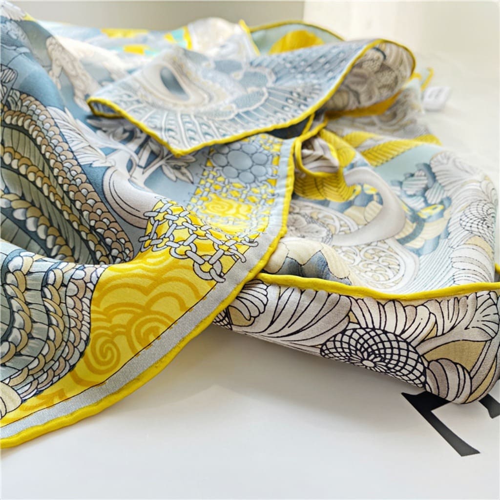 MaraSilk Pure Mulberry Silk Scarf - Square Crepe Satin MS469