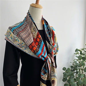 MaraSilk Pure Mulberry Silk Scarf - Square Crepe Satin MS469