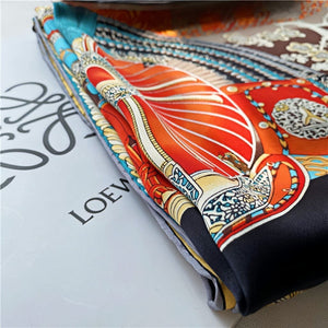 MaraSilk Pure Mulberry Silk Scarf - Square Crepe Satin MS469