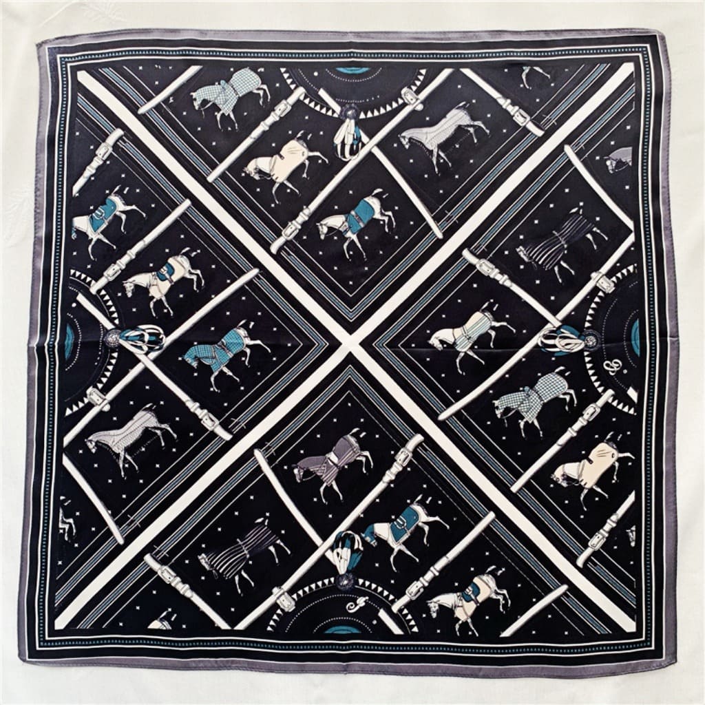 MaraSilk Pure Mulberry Silk Scarf Square Crepe Satin MS47-6