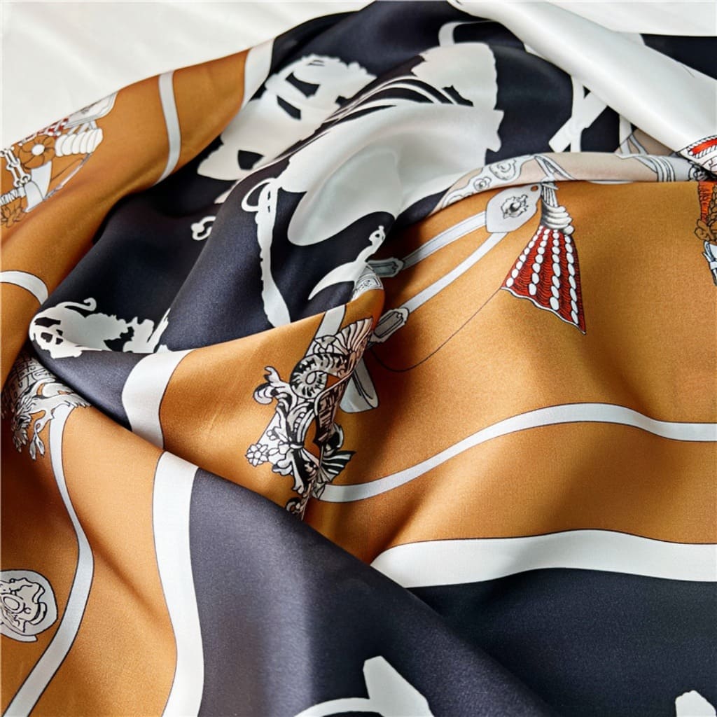 MaraSilk Pure Mulberry Silk Scarf - Square Crepe Satin MS470