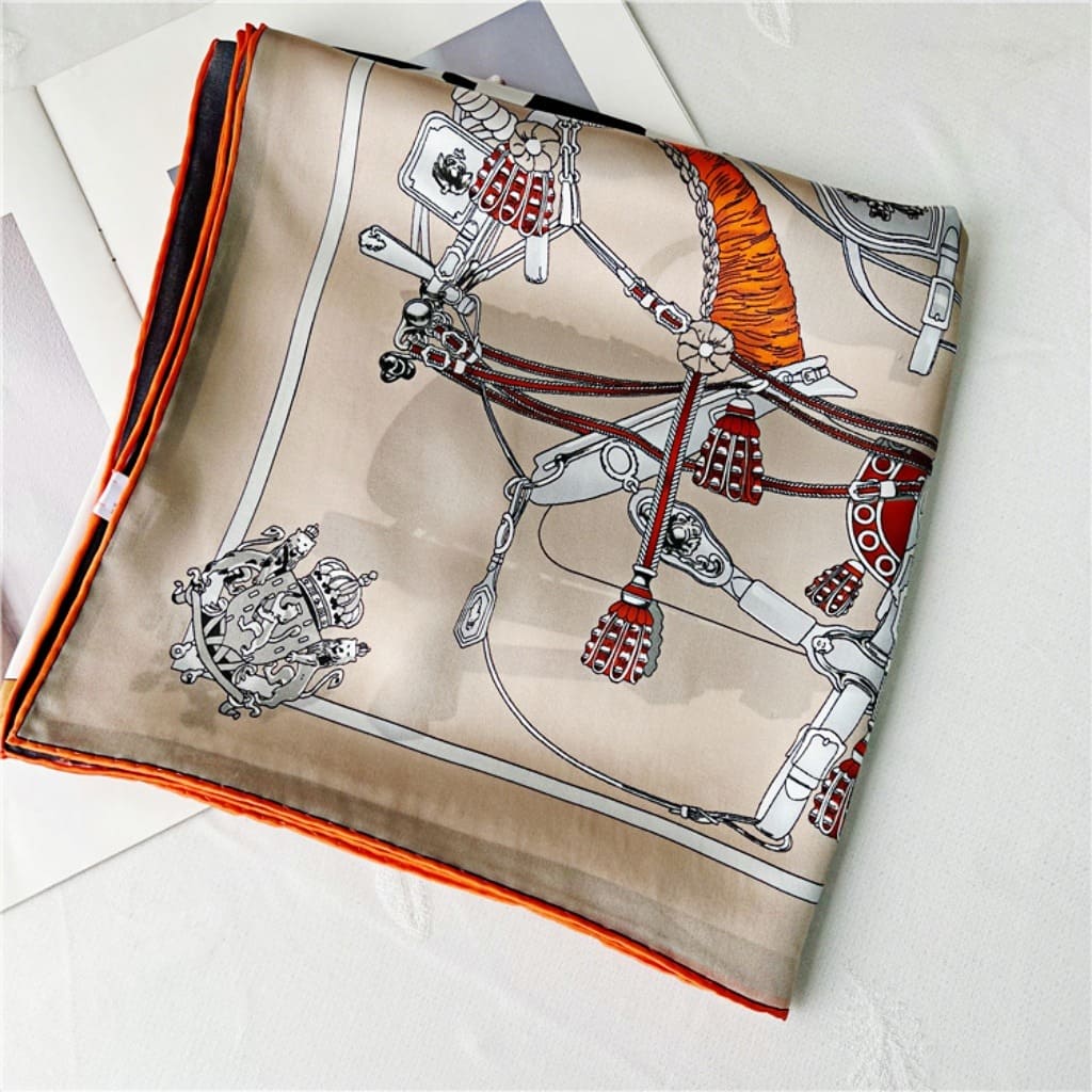 MaraSilk Pure Mulberry Silk Scarf - Square Crepe Satin MS470