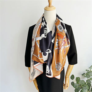 MaraSilk Pure Mulberry Silk Scarf - Square Crepe Satin MS470