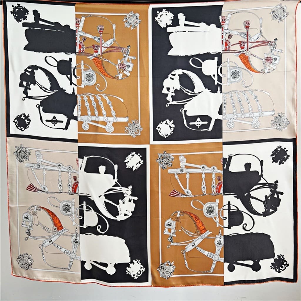 MaraSilk Pure Mulberry Silk Scarf - Square Crepe Satin MS470