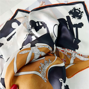 MaraSilk Pure Mulberry Silk Scarf - Square Crepe Satin MS470