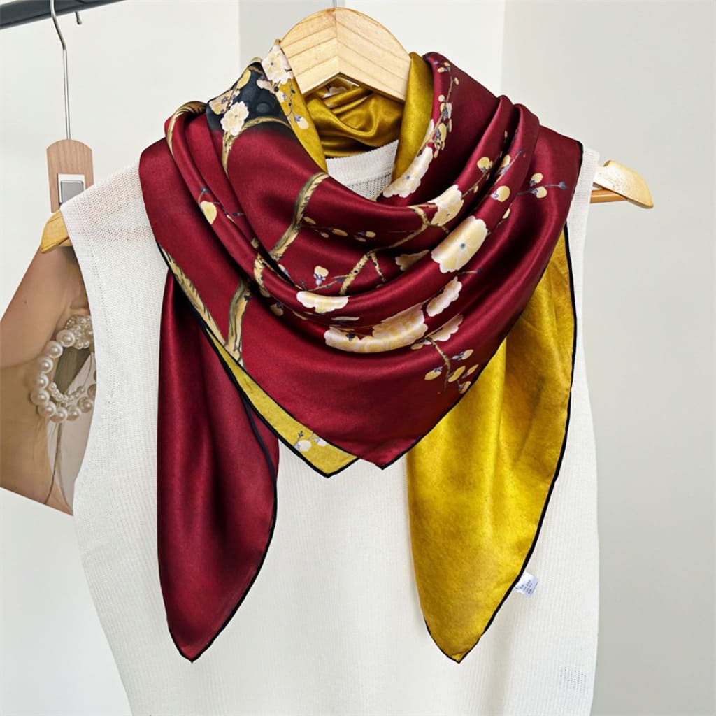 MaraSilk Pure Mulberry Silk Scarf - Square Crepe Satin MS472 41" x 41" MS47201